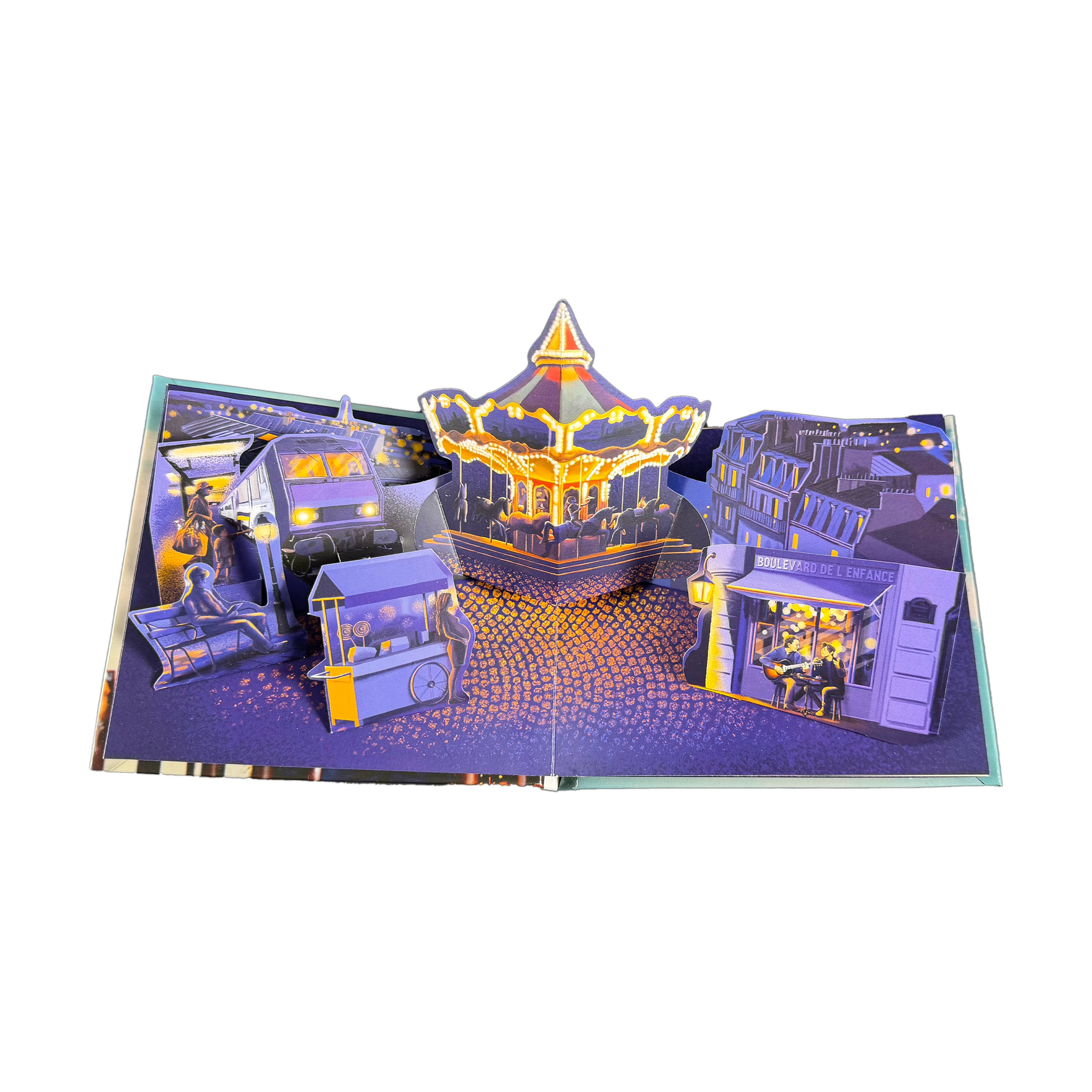 CD livre pop-up + Puzzle + Boîte à souvenirs "Boulevard de l'enfance"